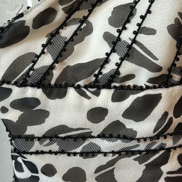 ESCADA Silk High Neck Halter Beaded Midi Dress Size 38 / US 8 Medium - Picture 7 of 7